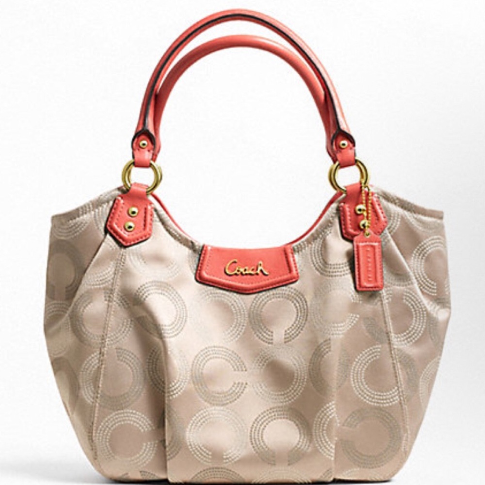 COACH ASHLEY DOTTED OP ART TOTE